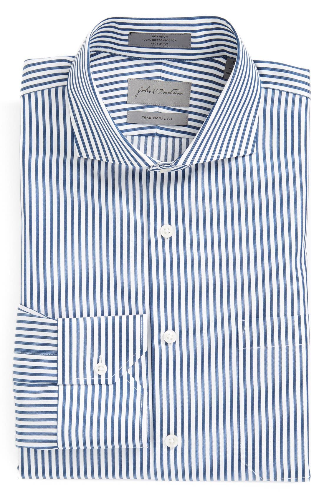 John W. Nordstrom® Traditional Fit NonIron Stripe Dress Shirt Nordstrom