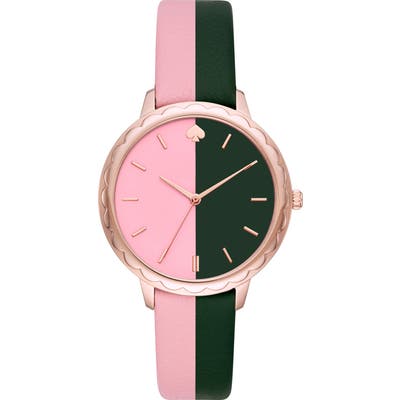 Kate Spade New York Morningside Scallop Leather Strap Watch,