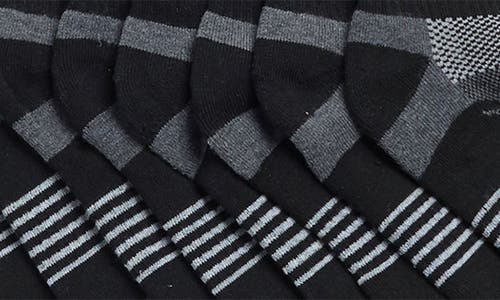 Shop Rainforest 8-pack Half Cushioned Quarter Socks In Black/charcoal/white Multi