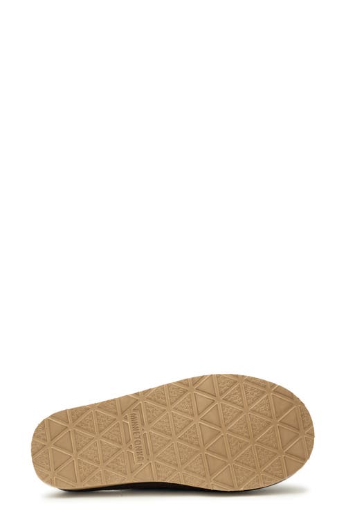 Minnetonka Café Faux Fur Scuff Slipper In Chocolate