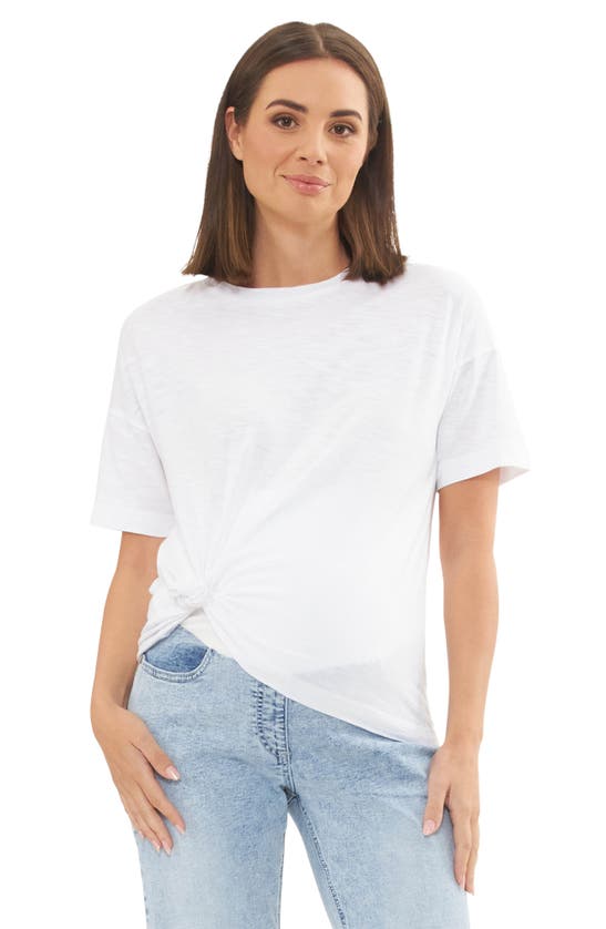 Shop Ripe Maternity Claud Maternity T-shirt In White