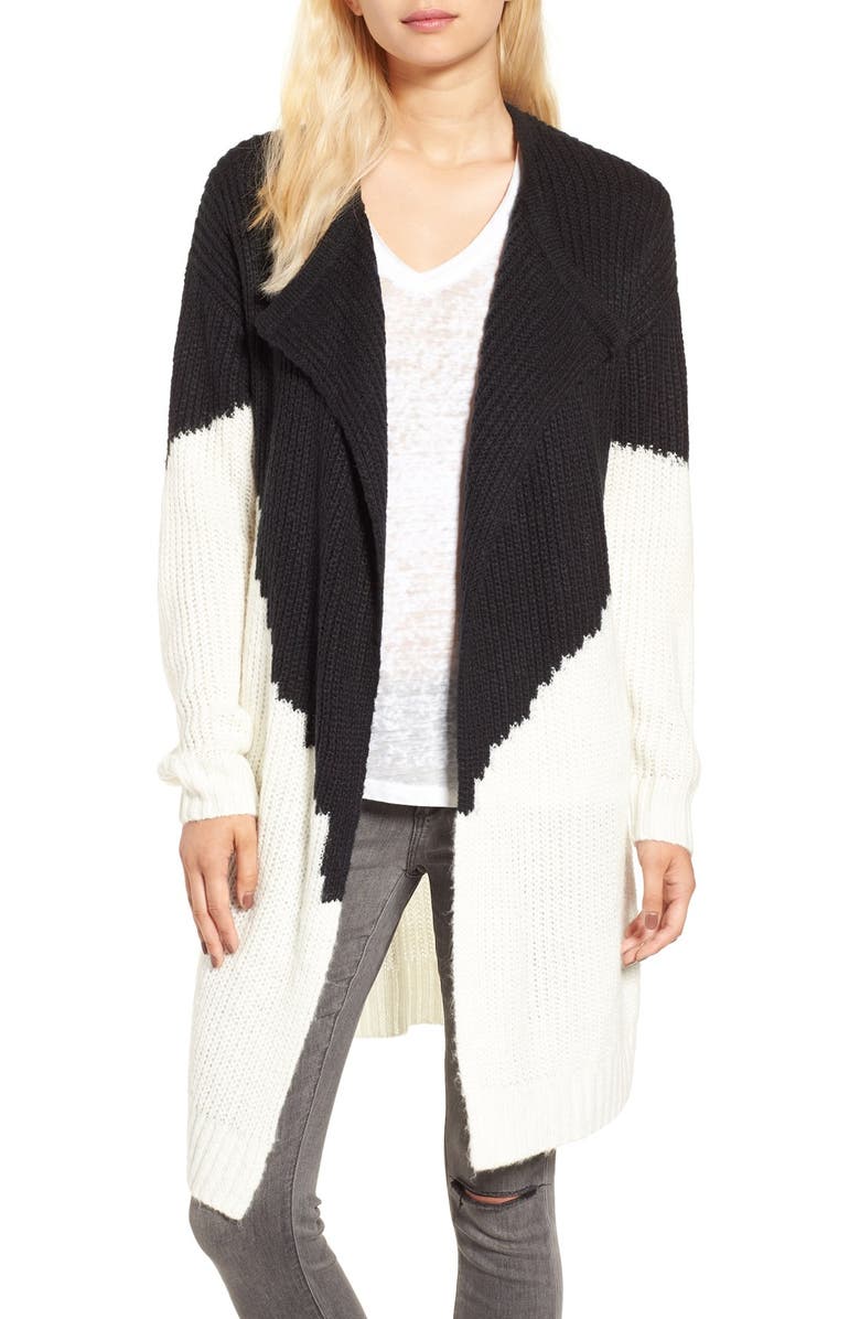 Sun & Shadow Colorblock Knit Cardigan Nordstrom