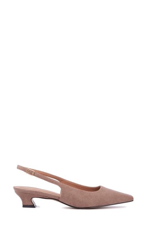 Torgeis Slingback Kitten Heel Pump In Taupe