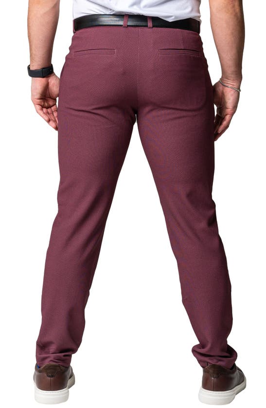 Maceoo Dot Red Four Way Stretch Pants In Red