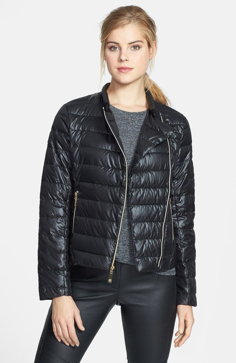 Vince Camuto Stand Collar Asymmetrical Down Jacket | Nordstrom