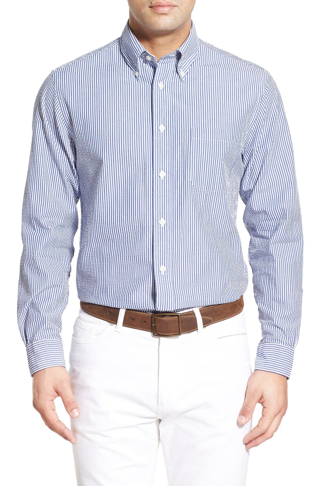 brooks brothers seersucker shirt