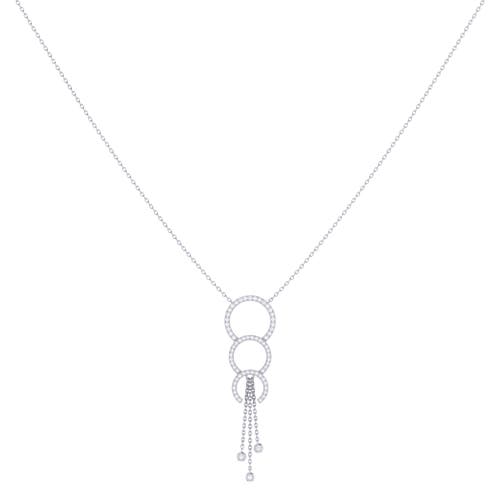 Luvmyjewelry Home Chandelier Trio Diamond Pendant Necklace In Silver