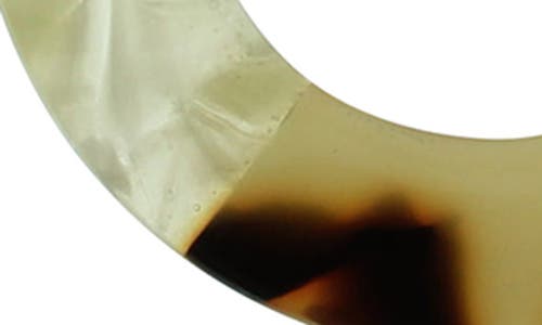 Olivia Welles Drew Mixed C Hoop Earrings In Brown/ivory