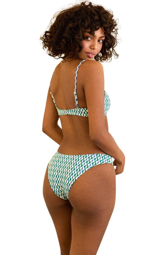 Dippin Daisys Zen Knotted Triangle Bikini Top In Blue Jean