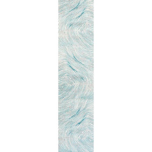 Jonathan Y Arlo Woodgrain Geometric Area Rug In Ivory/blue