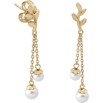 Majorica Simulated Pearl Vine Drop Earrings