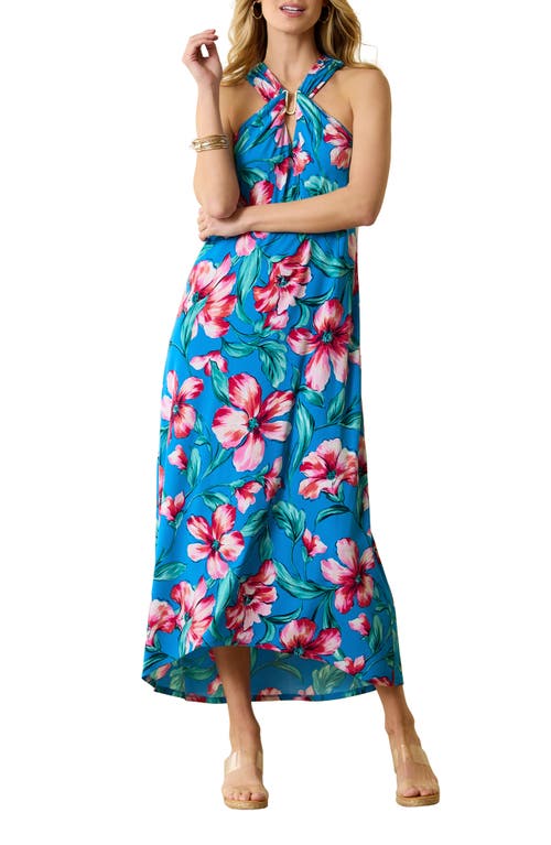 Shop Tommy Bahama St. Barts Blossom Maxi Dress In Pacific Cyan