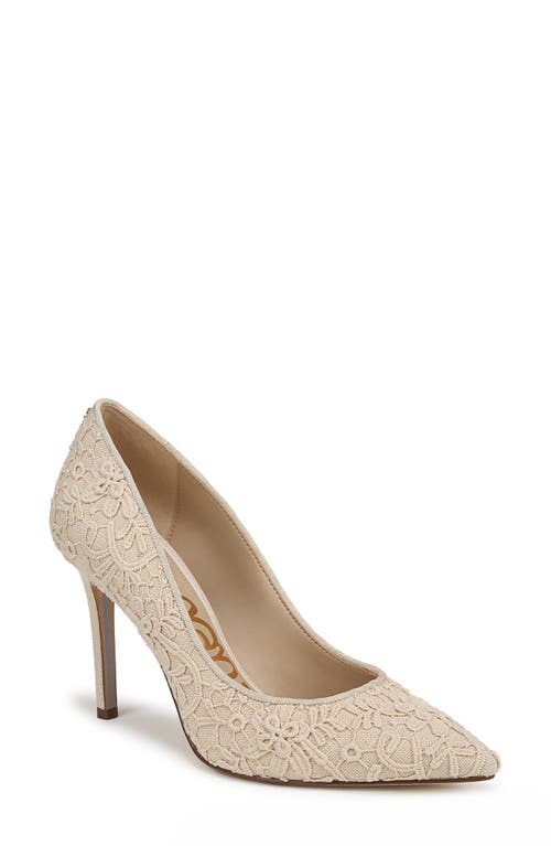 Sam Edelman Hazel Pointed Toe Pump in Ivory/Natural 