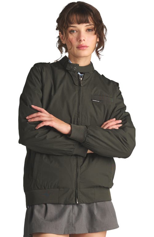 Members Only Classic Iconic Racer Jacket In Dark Green