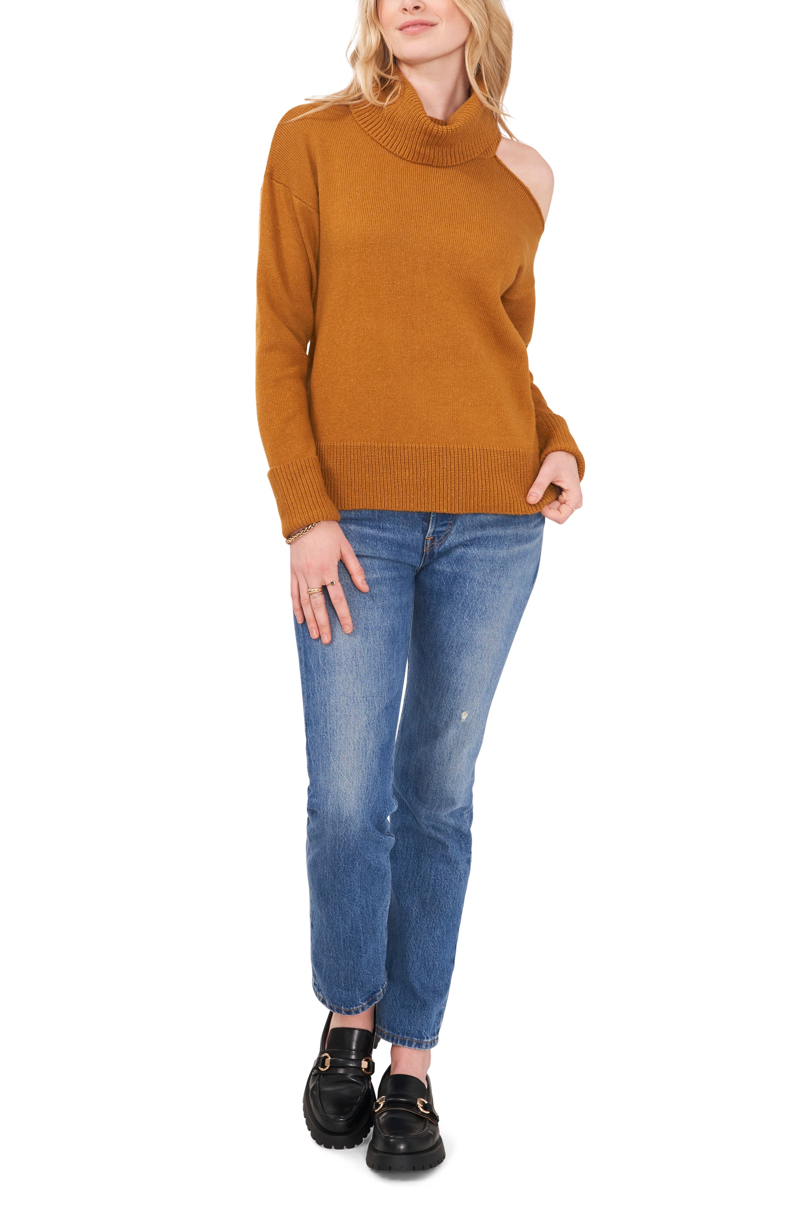 1 state cutout shoulder sweater sale