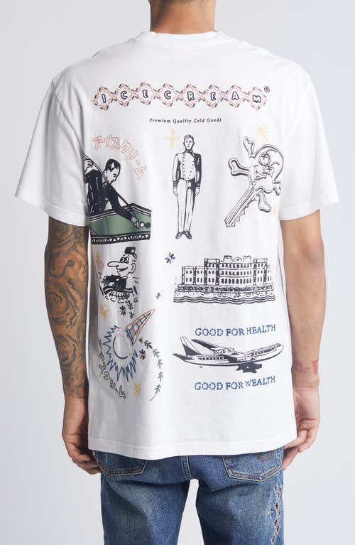 Shop Icecream St. Tropez Oversize Cotton Graphic T-shirt In White