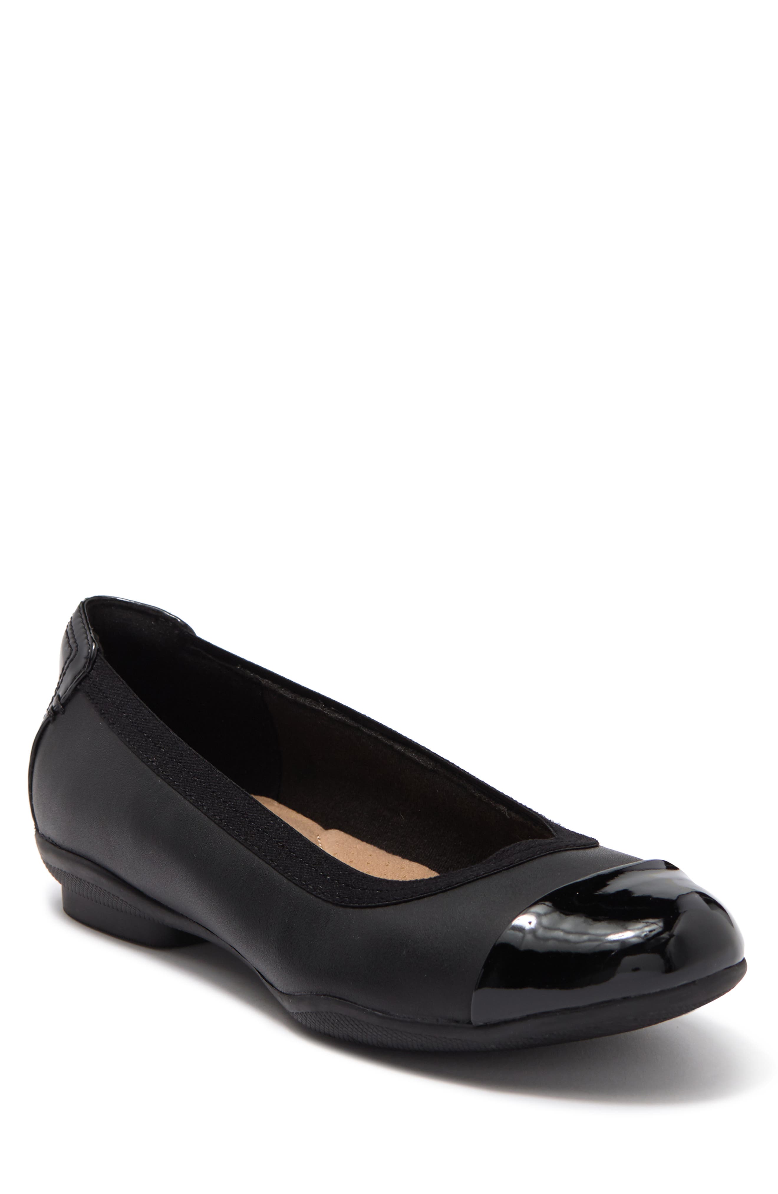 clarks patent leather flats