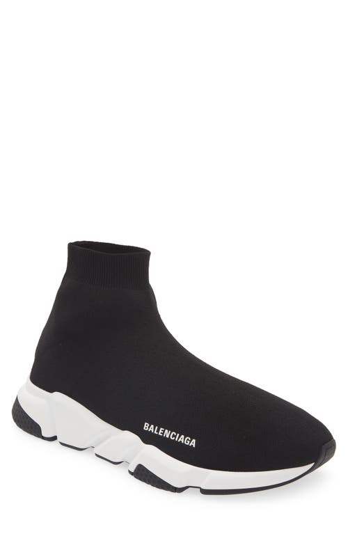 Balenciaga Speed LT Sock Sneaker in Black/White/Black at Nordstrom, Size 10Us
