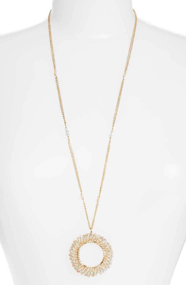 Download Panacea Beaded Circle Pendant Necklace | Nordstrom