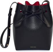 Mansur Gavriel Beige Saffiano Leather Mini Bucket Bag