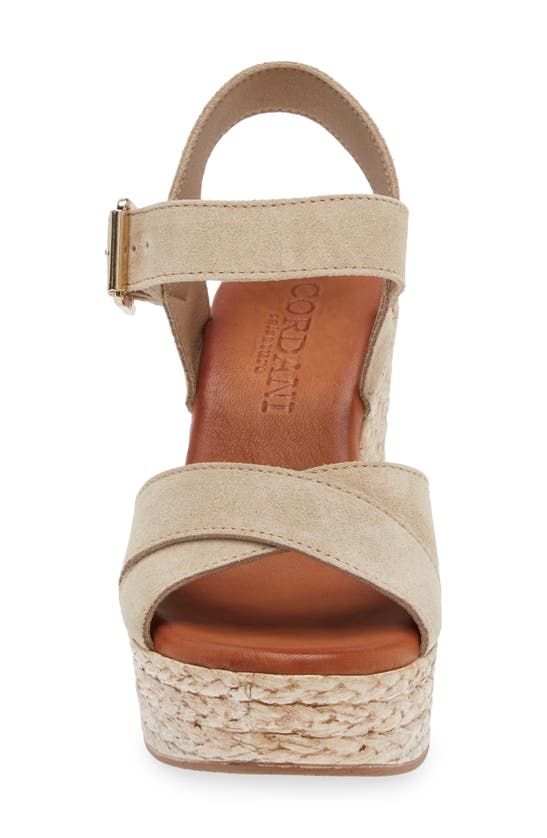 Cordani Brittany Ankle Strap Espadrille Platform Wedge Sandal In Crosta Corda