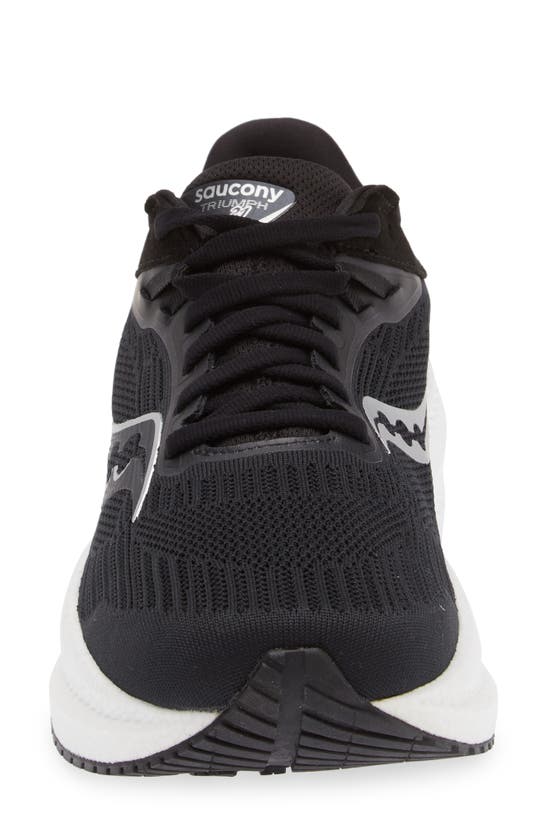 Shop Saucony Triumph 21 Running Shoe -wide Width Available In Black/ White