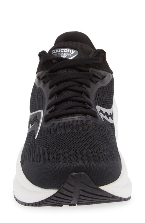 Shop Saucony Triumph 21 Running Shoe -wide Width Available In Black/white