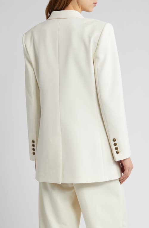 Shop Frame Shawl Collar Double Breasted Jacket In Cream