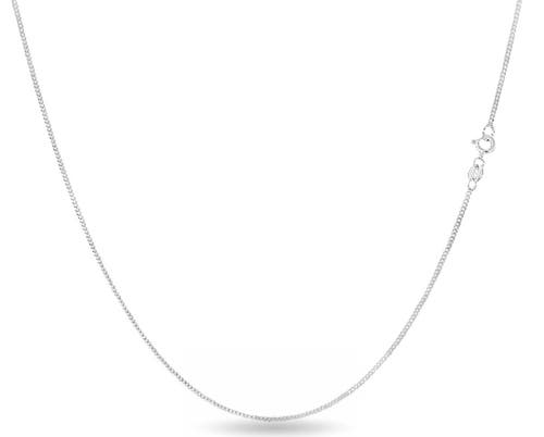 Donatello Gian Sterling Silver Thin Curb Chain Necklace In Silver