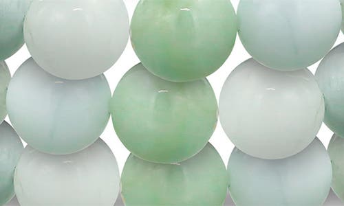 Bling Jewelry Set Of 3 Semiprecious Stone Beaded Stretch Bracelets In Aquamarine
