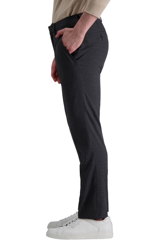 Shop Kenneth Cole Reaction Slim Fit Sharkskin Windowpane Dress Pants In Charcoal