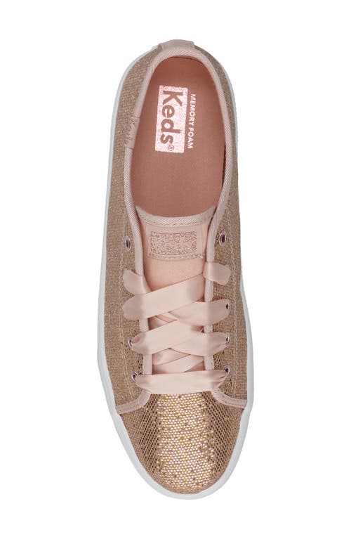 Shop Keds ® Kids' Kickstart Celebrations Sneaker In Rose Gold Sparkle