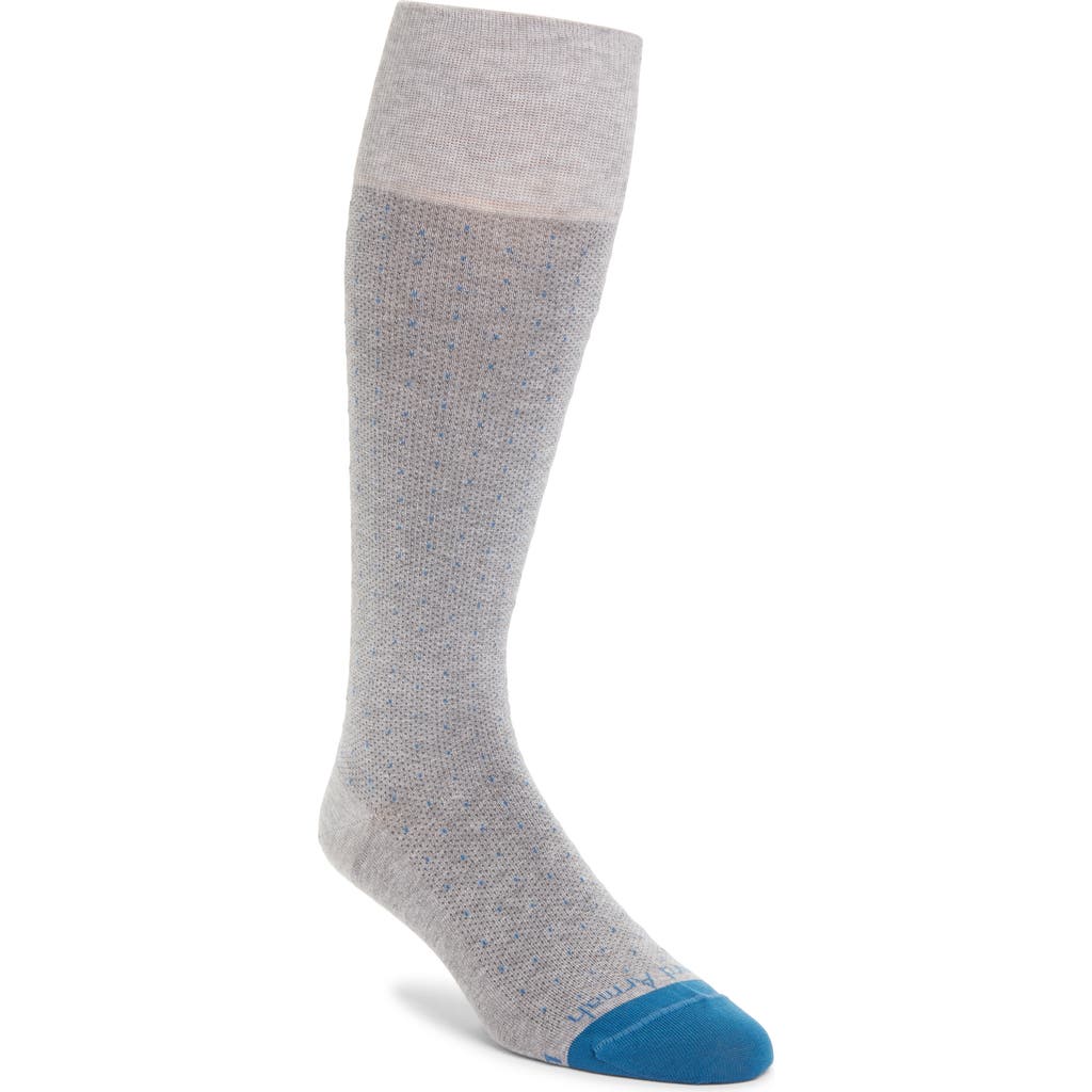 EDWARD ARMAH Mélange Dot Tall Compression Dress Socks in Grey