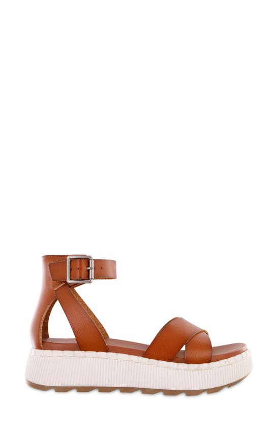 Shop Mia Hana Platform Sandal In Cognac