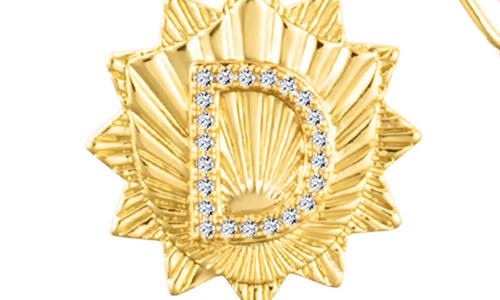 Adornia Initial Cz Pendant Toggle Necklace In Gold-d