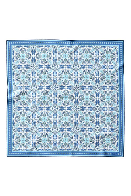 Shop Elizabetta Barbaresco - Hand Rolled Silk Neckerchief In Blue