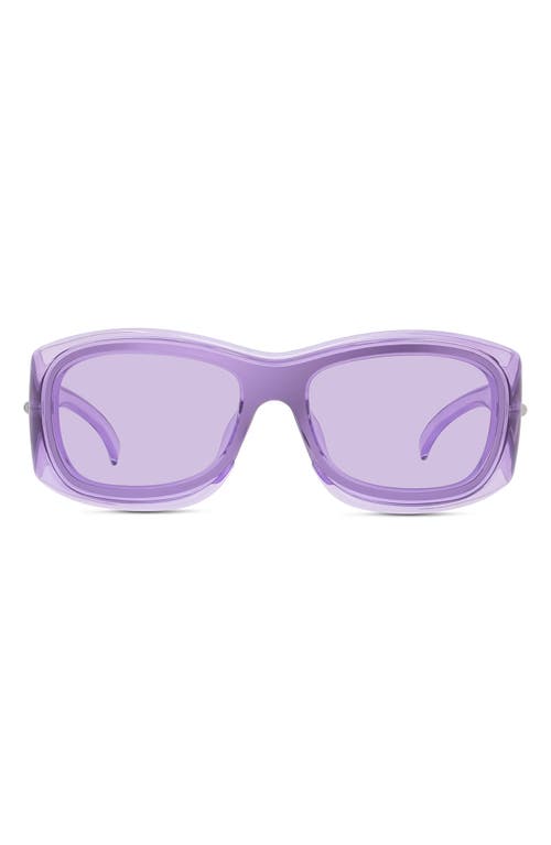 Givenchy Oval Sunglasses in Shiny Violet /Violet at Nordstrom