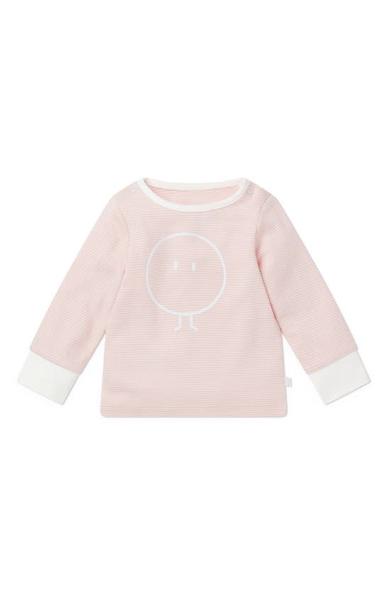 Mori Snoozy Fitted Two-piece Graphic Pajamas In Blush Stripe