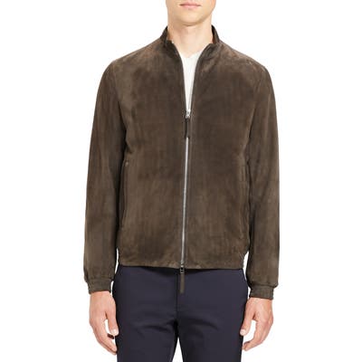 Theory Tremont Suede Jacket, Brown
