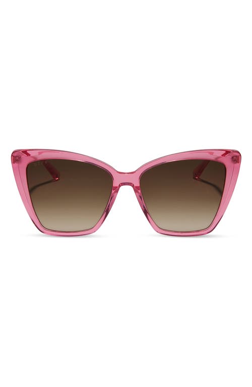 Shop Diff Becky Ii 56mm Polarized Cat Eye Sunglasses In Pink Gradient