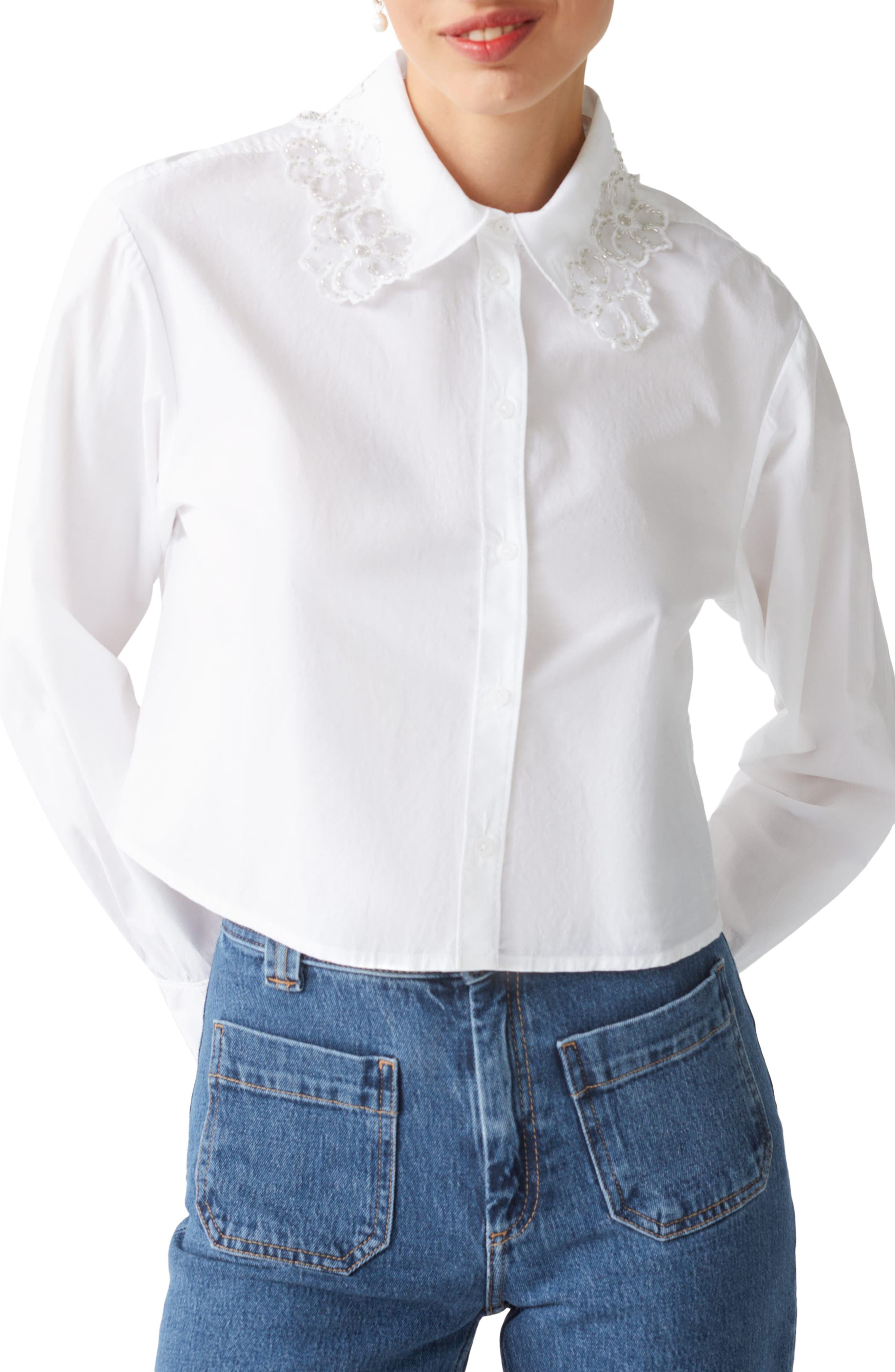 white collar shirts womens