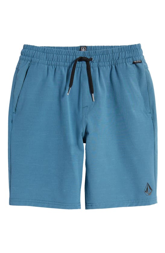 Volcom Kids' Understoned Hybrid Shorts In Aged Indigo