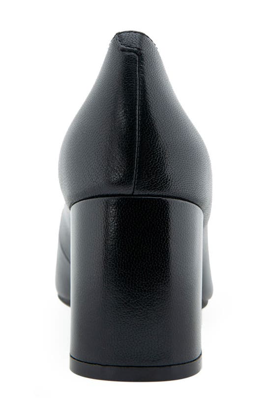 Shop Aerosoles Minetta Almond Toe Pump In Black Leather
