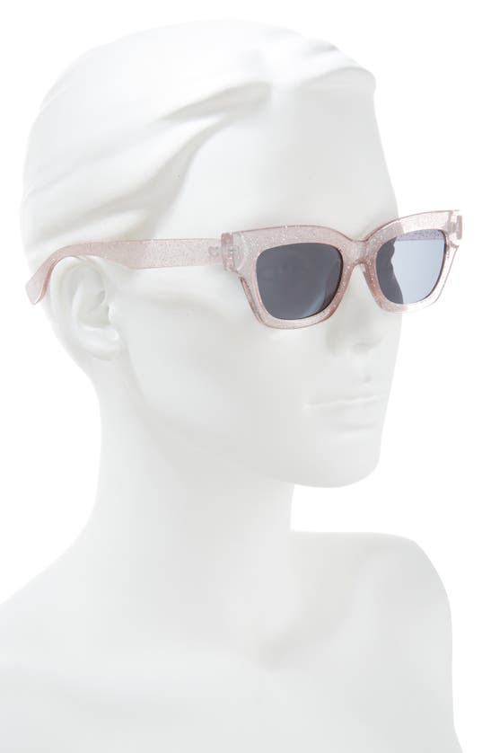 Shop Bp. Glitter 50mm Rectangular Sunglasses In Clear- Silver