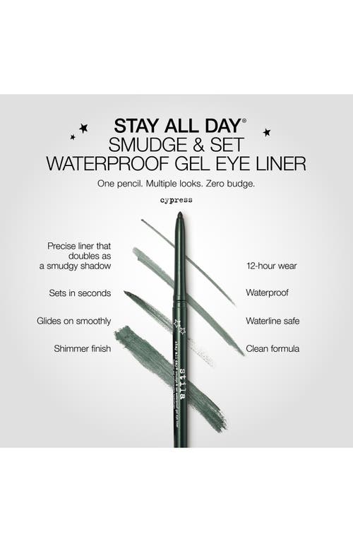 Shop Stila Stay All Day® Smuge & Set Waterproof Gel Eyeliner In Cypress