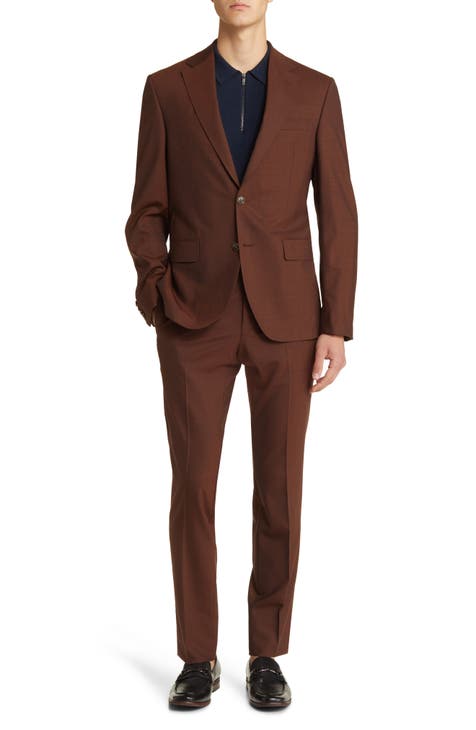 Roger Extra Slim Fit Solid Stretch Wool Suit