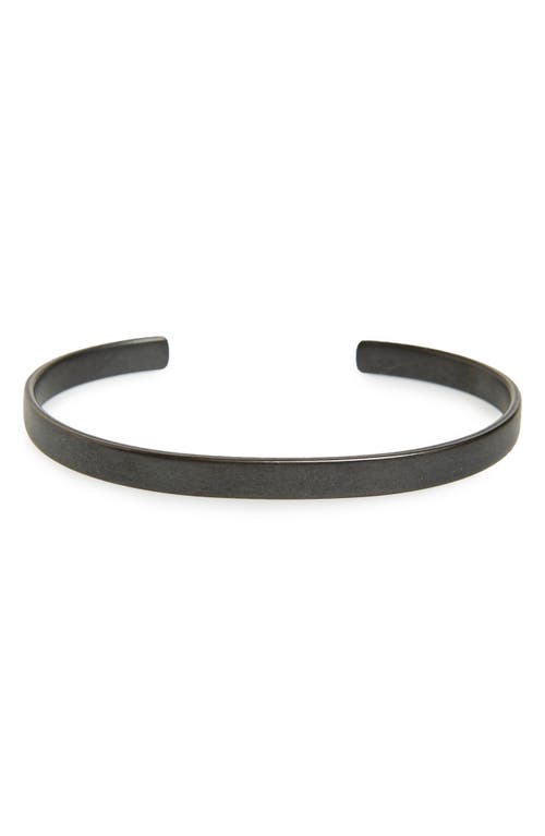 Caputo & Co. Clean Metal Cuff Bracelet in Gunmetal