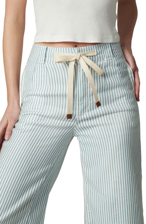 Shop Joe's The Addison High Waist Linen Blend Ankle Wide Leg Pants In Rail Road Stripe