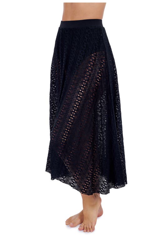 Profile By Gottex Tutti Frutti Texture Pull-on Skirt In Black