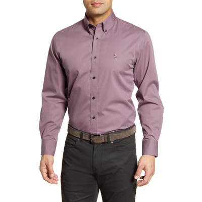 Nordstrom Shop Smartcare(TM) Traditional Fit Twill Boat Shirt, Purple